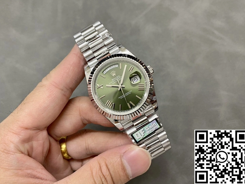 Date Steel Factory v5 Tungsten Day Rolex QF Green Dial M228239-0033 1121